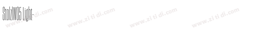 StolzlW05 Light字体转换 StolzlW05 Light字体转换